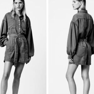 AllSaints Black Belted Jumpsuit Romper